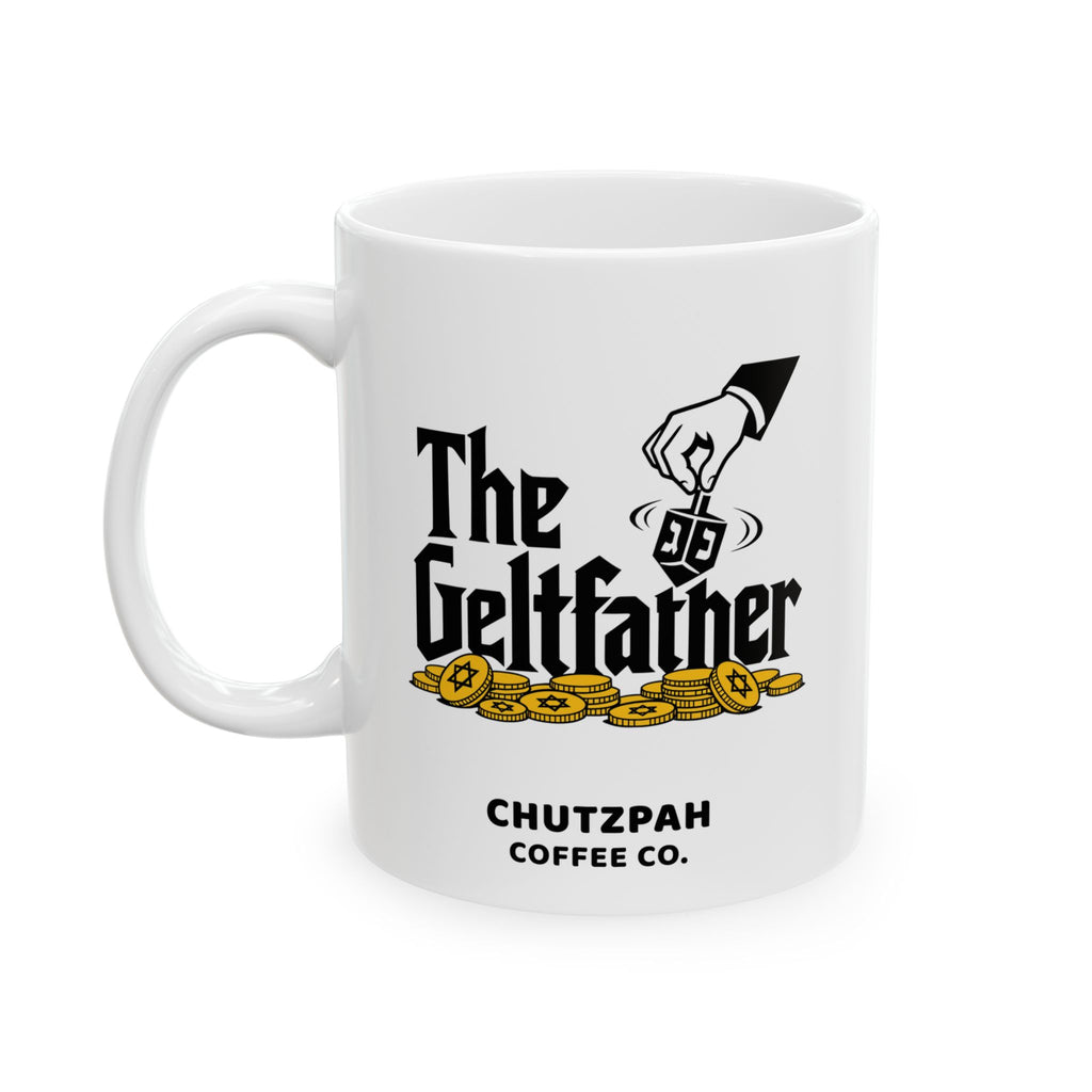 The Geltfather Hanukkah Mug