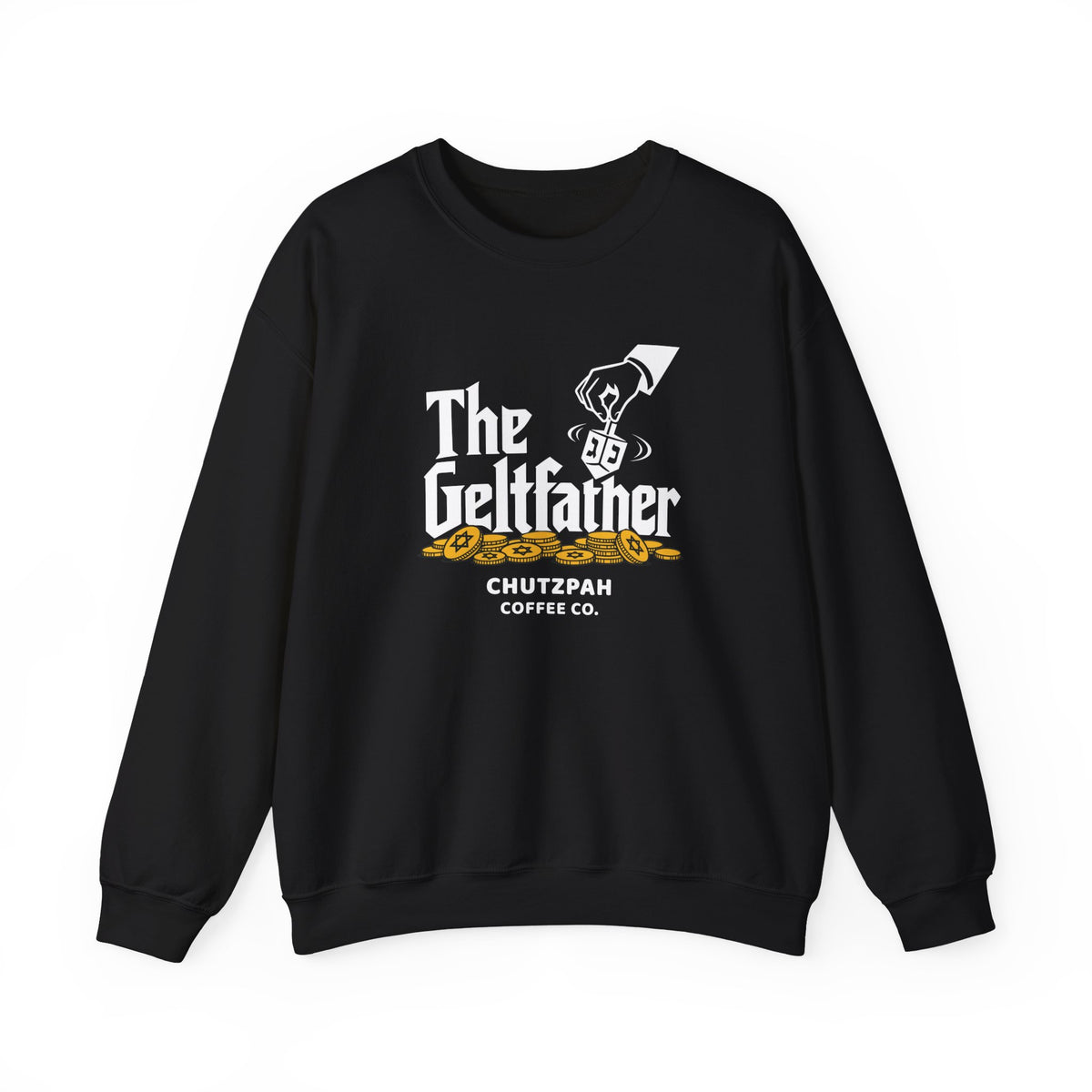 The Geltfather Hanukkah Sweater