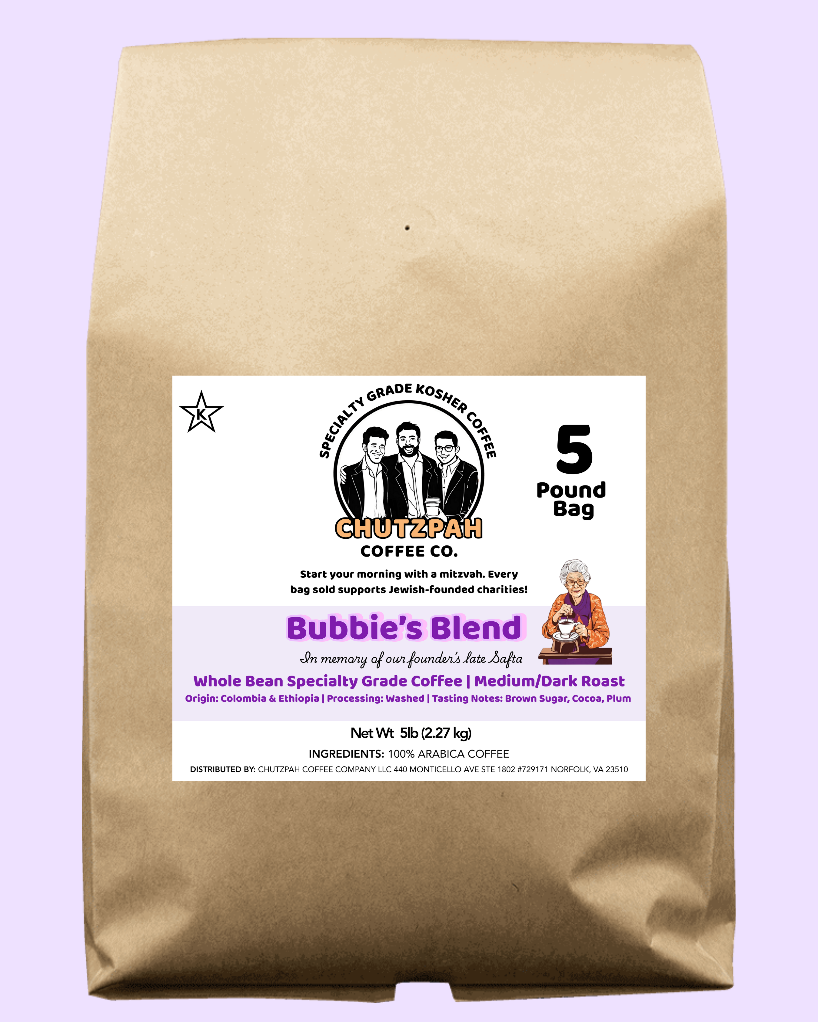 Bubbie's Blend - 5lb Bag - Chutzpah Coffee Co.