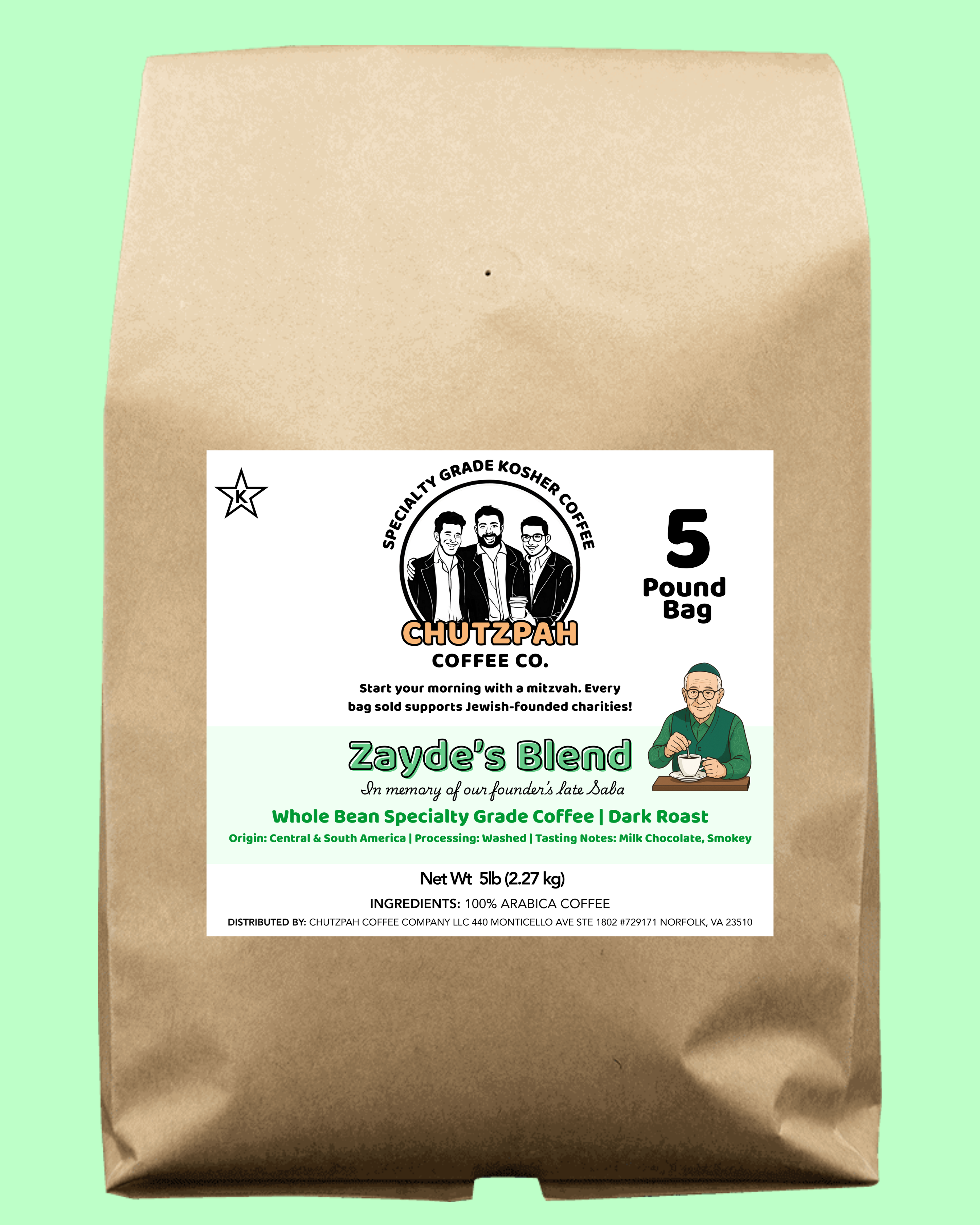 Zayde's Blend - 5lb Bag - Chutzpah Coffee Co.